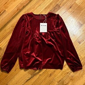 Elegant Velvet Long Sleeve Top